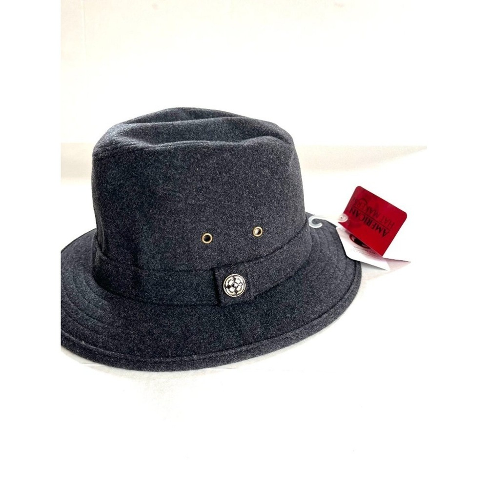 American Hat Makers High-quality wool felt classic fedora bucket hybrid design h
